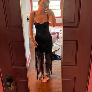 Black revolve fringe dress
